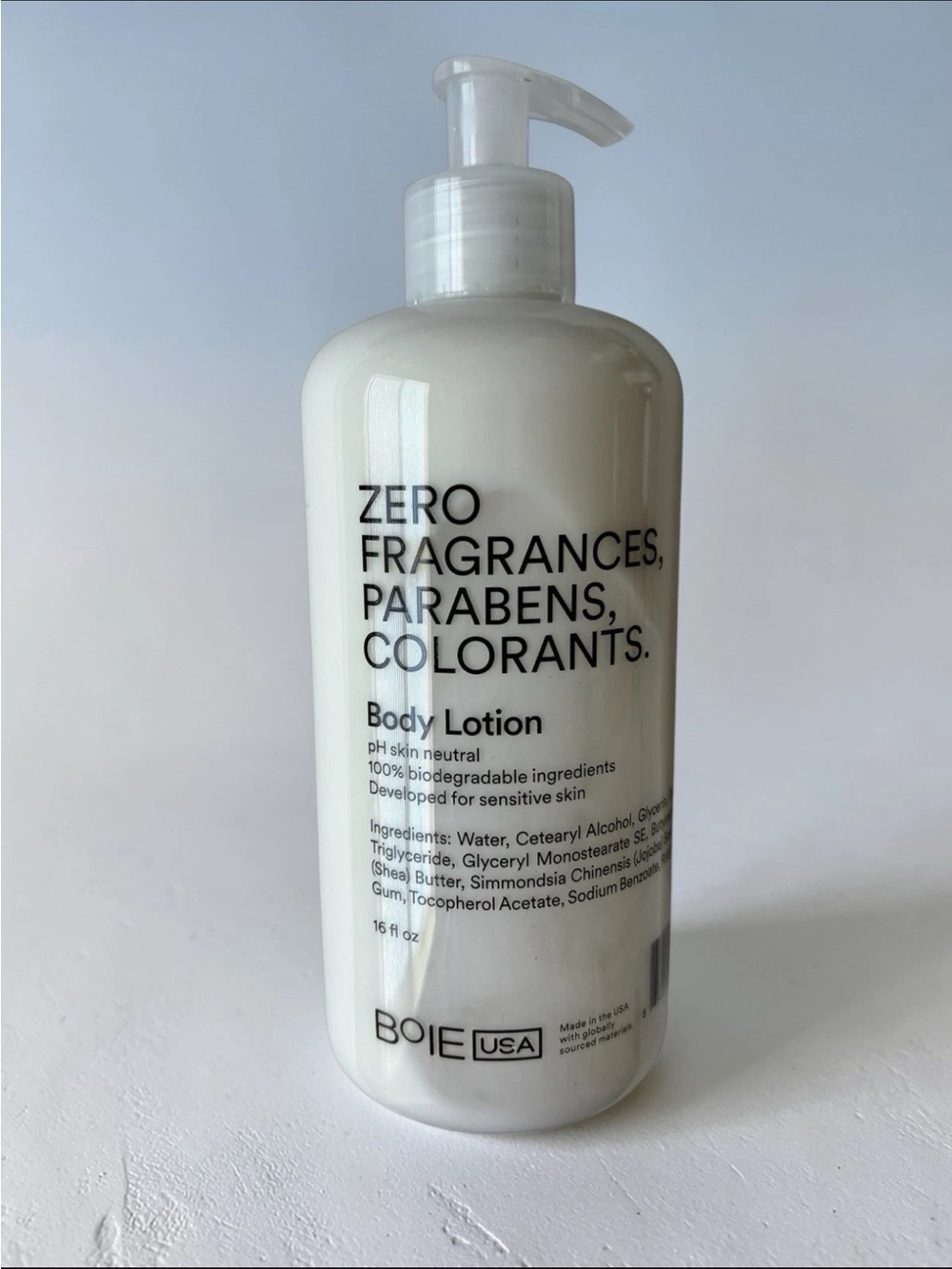 BOIE USA Unscented Body Lotion